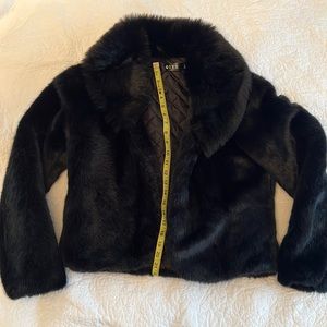 Women's Fashion Faux Fox Fur Long Sleeve Thick Overcoat Slim Short Coat